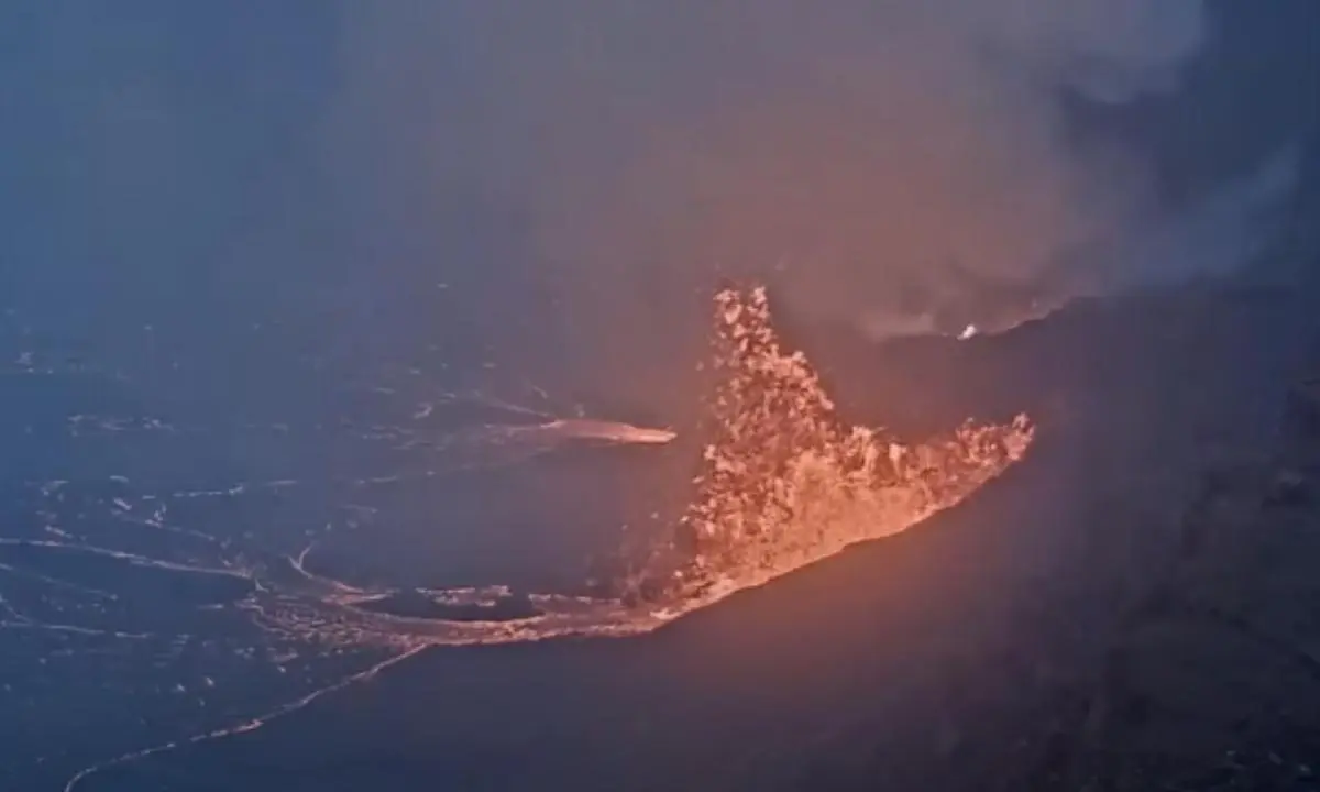 Erupción del volcan de hawai