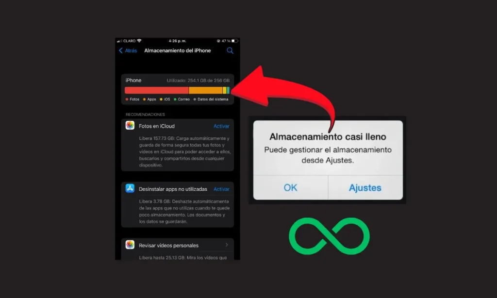 Almacenamiento ilimitado en iPhone