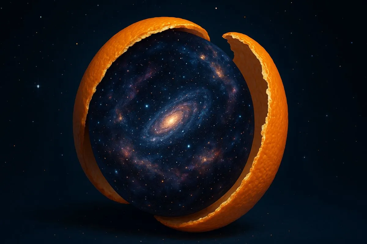 El universo Se Vé como una cáscara de naranja
