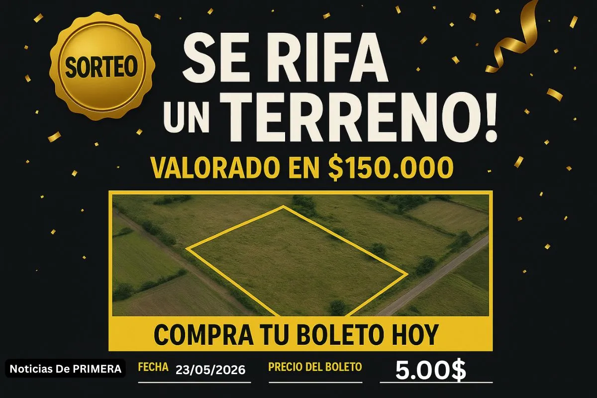 Se rifa un terreno