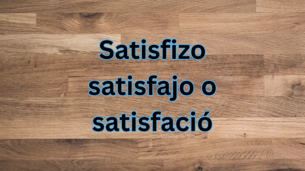 Satisfizo, satisfajo o satisfació