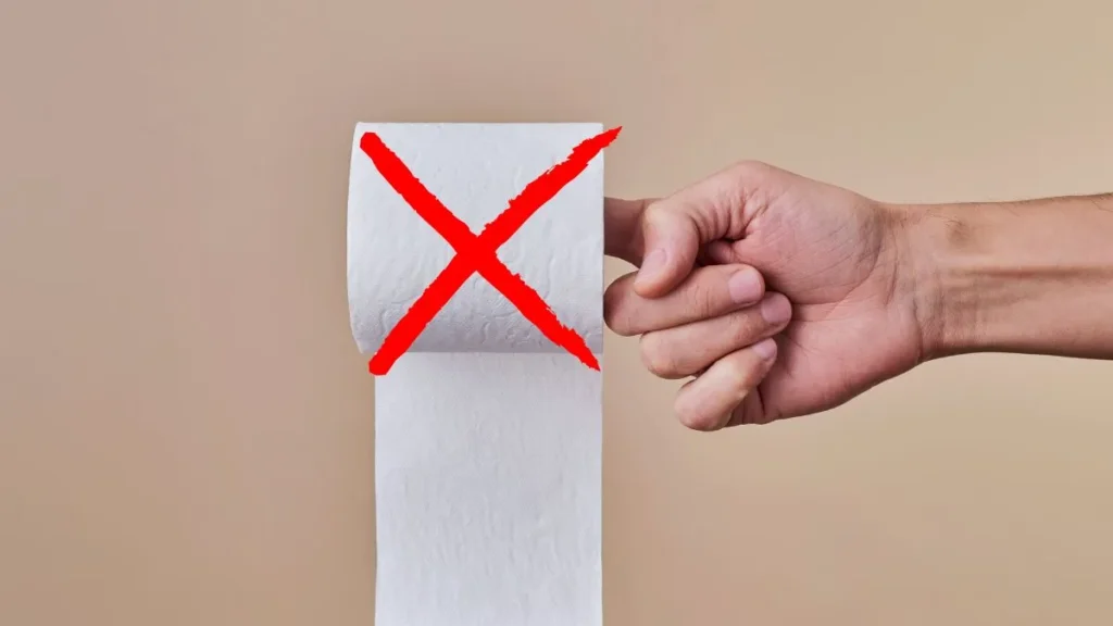 limpiarse con papel higiénico