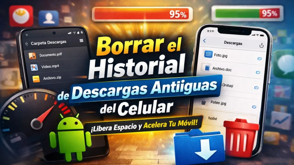 Borrar el historial de descargas antiguas del celular