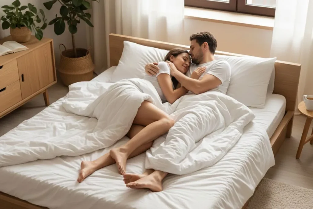 Dormir sin ropa es importante para la salud del amor