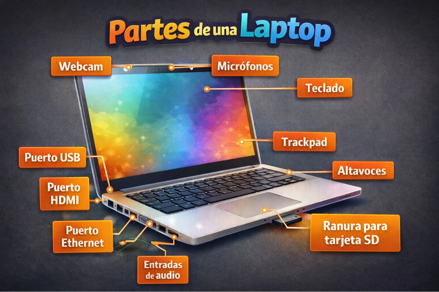 Partes de una laptop