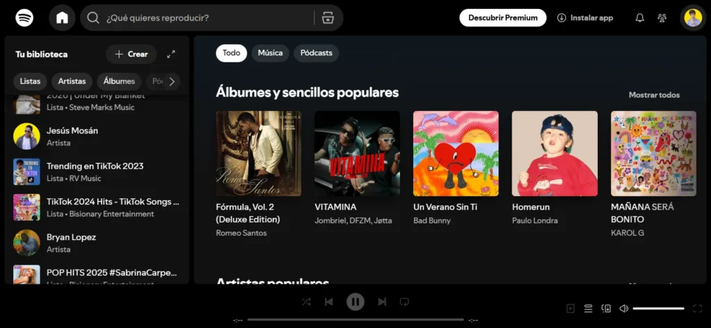 Spotify interfas por dentro