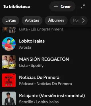 Organizar música en spotify