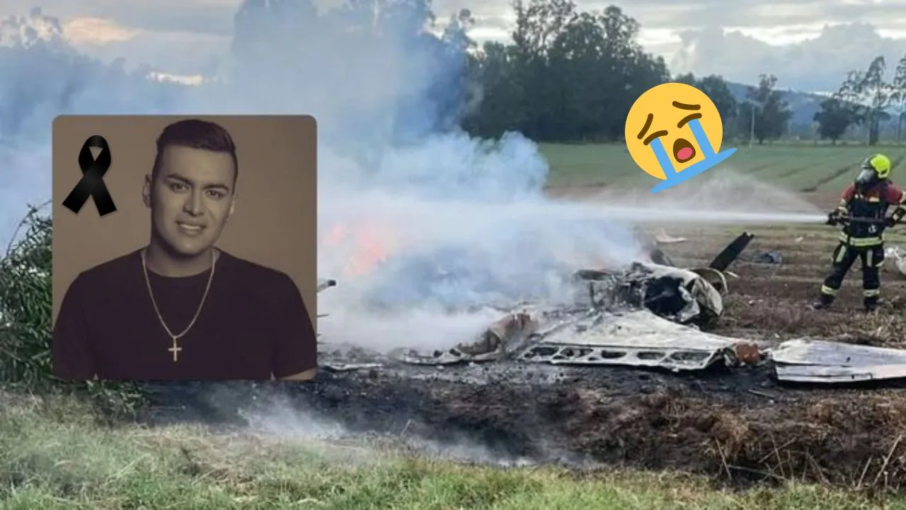 Asi quedo la avioneta en la que viajaba el cantante Yeison Jimenez