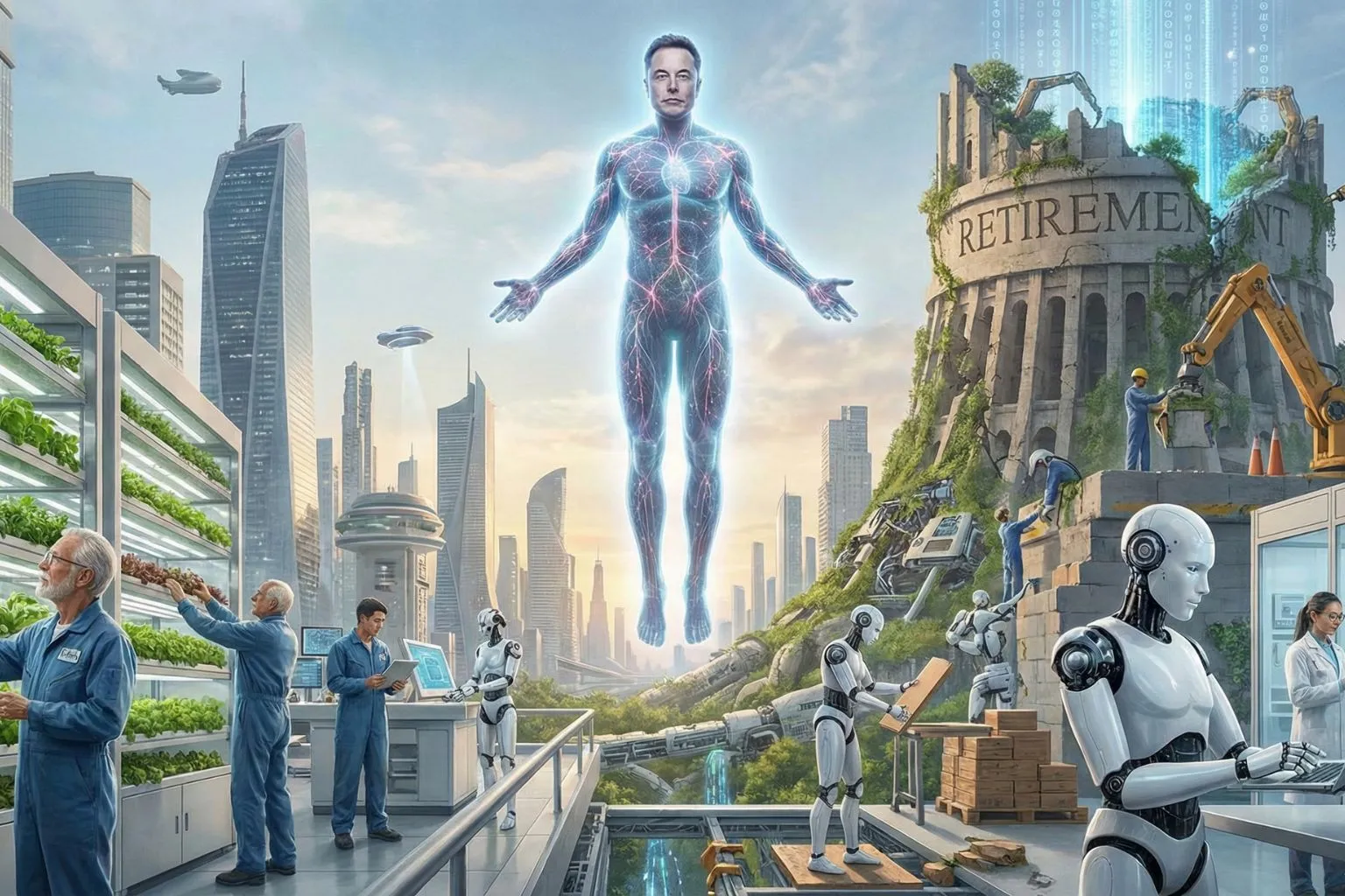 Elon Musk afirma que la jubilación será irrelevante con la IA