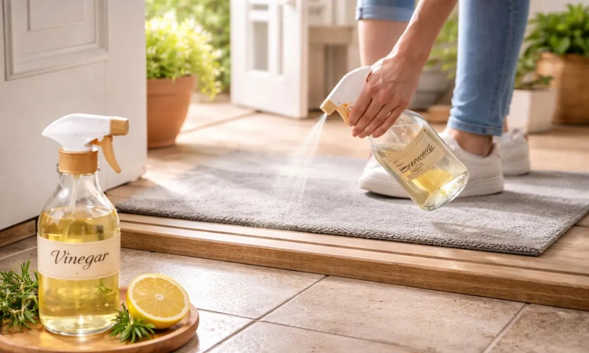Para que sirve rociar vinagre en la entrada de la casa