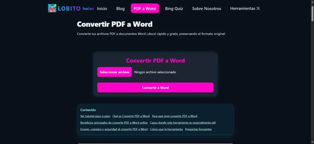 Convertir pdf a word gratis