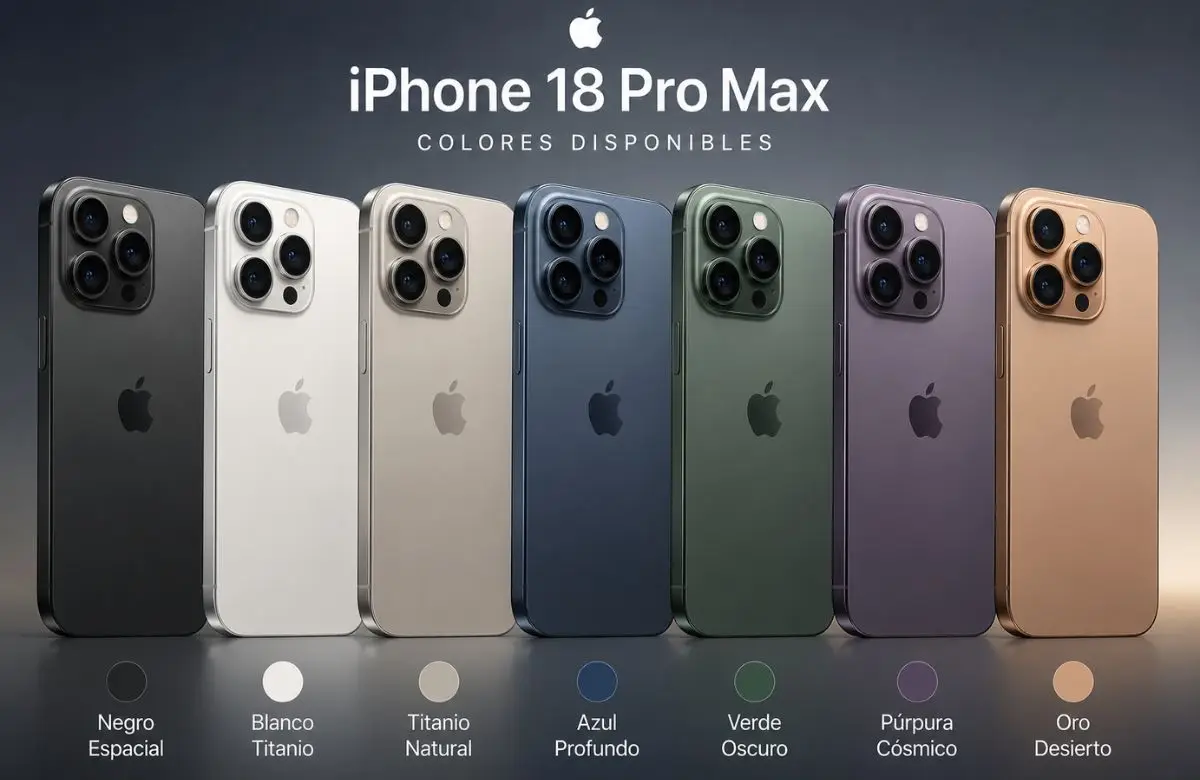 Colores del iPhone 18 Pro Max