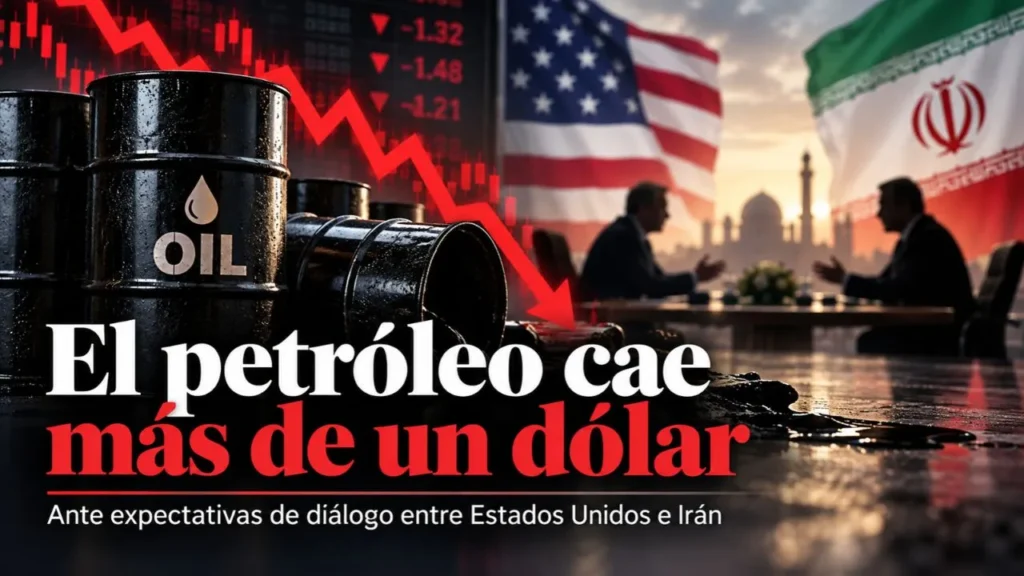 El petróleo cae más de un dólar