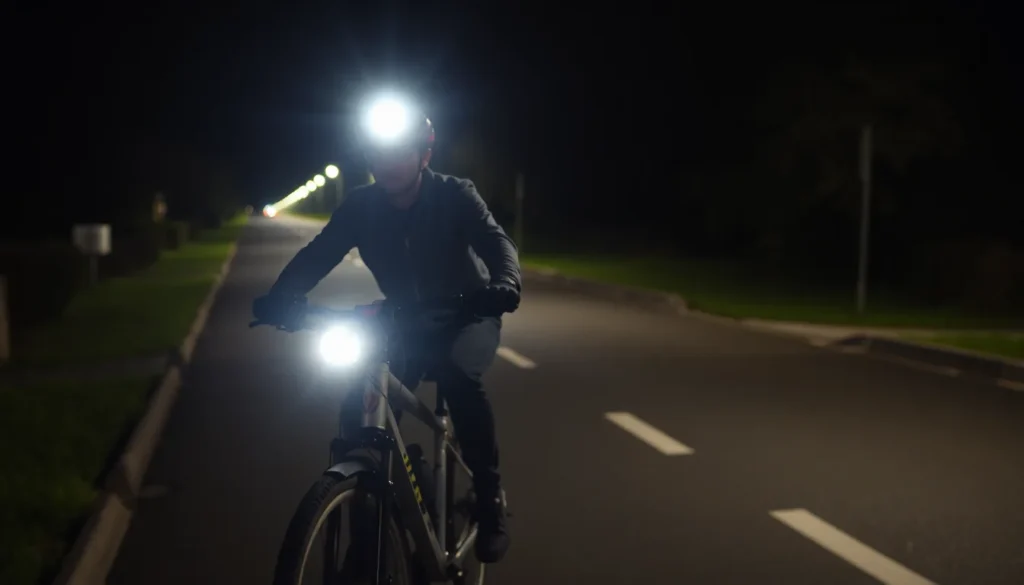 A qué distancia debe iluminar una luz de bicicleta para frenar a tiempo