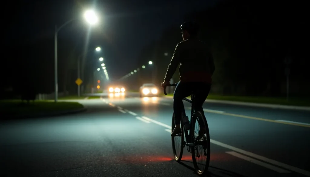 A qué distancia debe iluminar una luz de bicicleta para frenar a tiempo