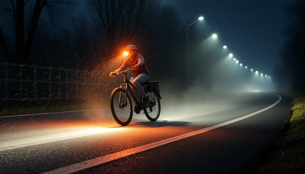 A qué distancia debe iluminar una luz de bicicleta para frenar a tiempo